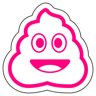 Pile Of Poo Emoji Sticker (Hot Pink)